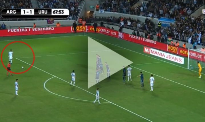 TAK STRZELA Luis Suarez z wolnego z Argentyną! 1-2 [VIDEO]